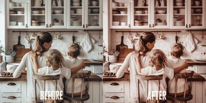 Before and after photo with Warm autumn Lightroom preset